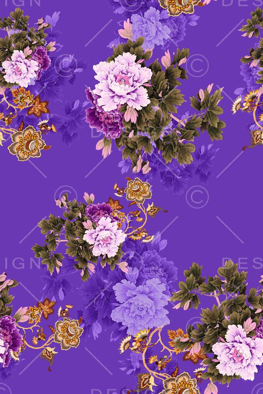 花卉印花华亿平台图片