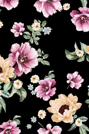 民族花卉印花华亿平台图片