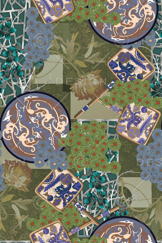 中国风印花华亿平台图片