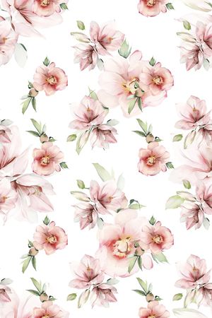 清爽底花卉印花华亿平台图片