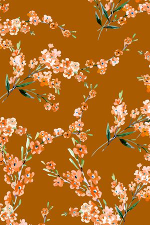 手绘花卉印花华亿平台图片