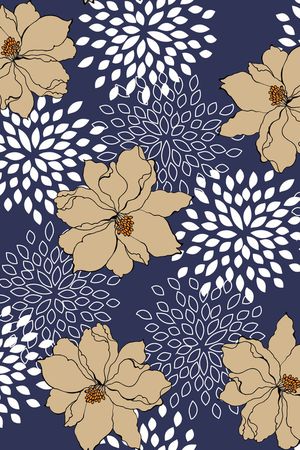 手绘花卉印花华亿平台图片