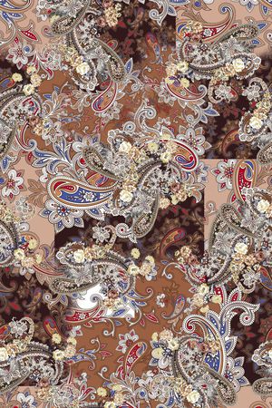 佩斯利印花华亿平台图片