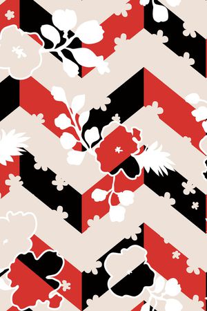 几何花卉印花华亿平台图片