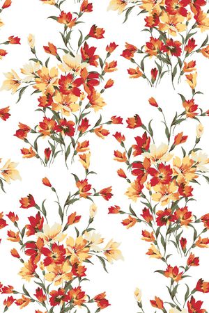 水彩花卉印花华亿平台图片