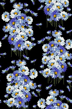 水彩花卉印花华亿平台图片