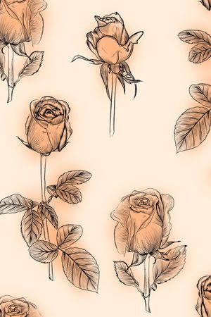 水彩花卉印花华亿平台图片