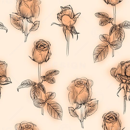 水彩花卉印花华亿平台图片