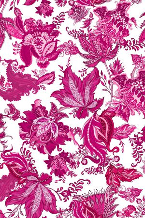 民族花卉印花华亿平台图片