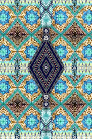 几何花卉印花华亿平台图片