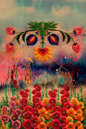 油画华亿平台印花华亿平台图片