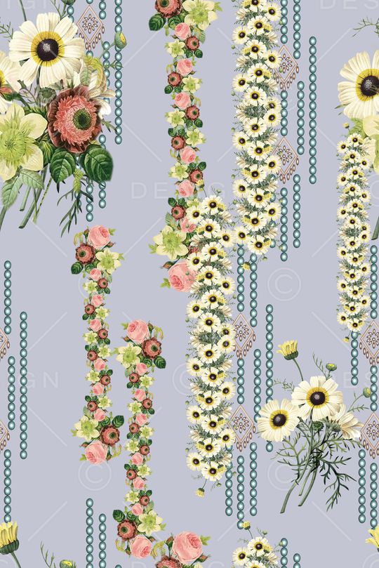 花卉印花华亿平台图片