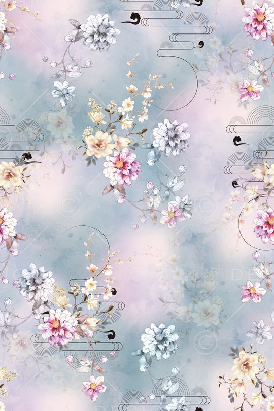 花卉印花华亿平台图片