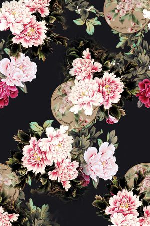 花卉印花华亿平台图片