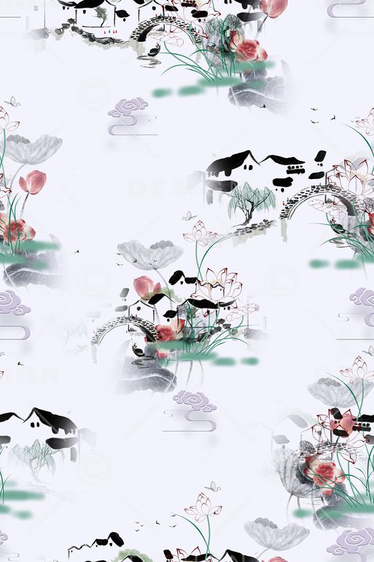 花卉印花华亿平台图片