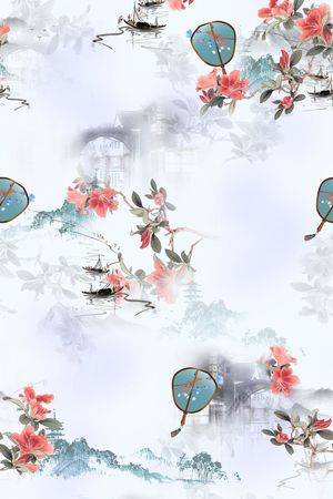 花卉印花华亿平台图片