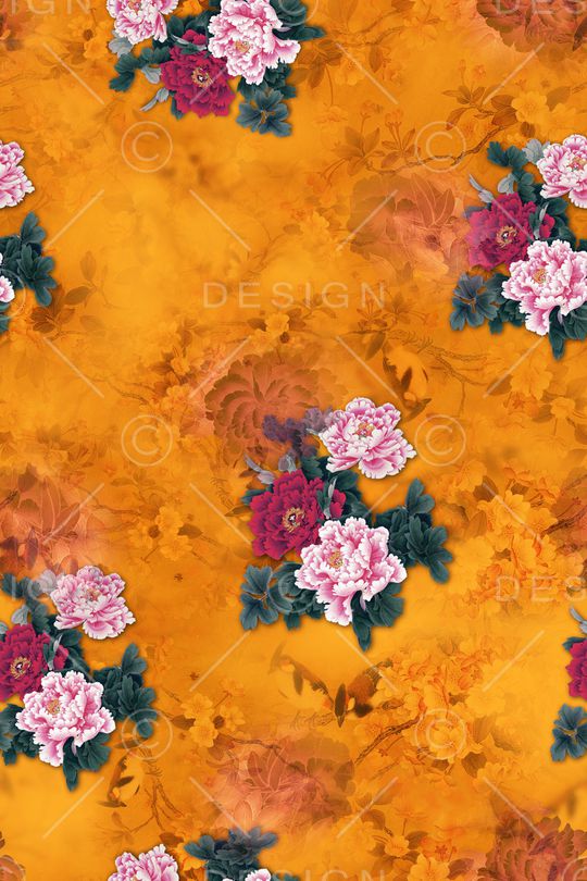 花卉印花华亿平台图片