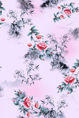 花卉印花华亿平台图片