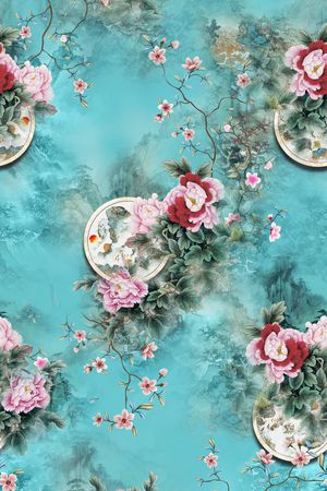 花卉印花华亿平台图片