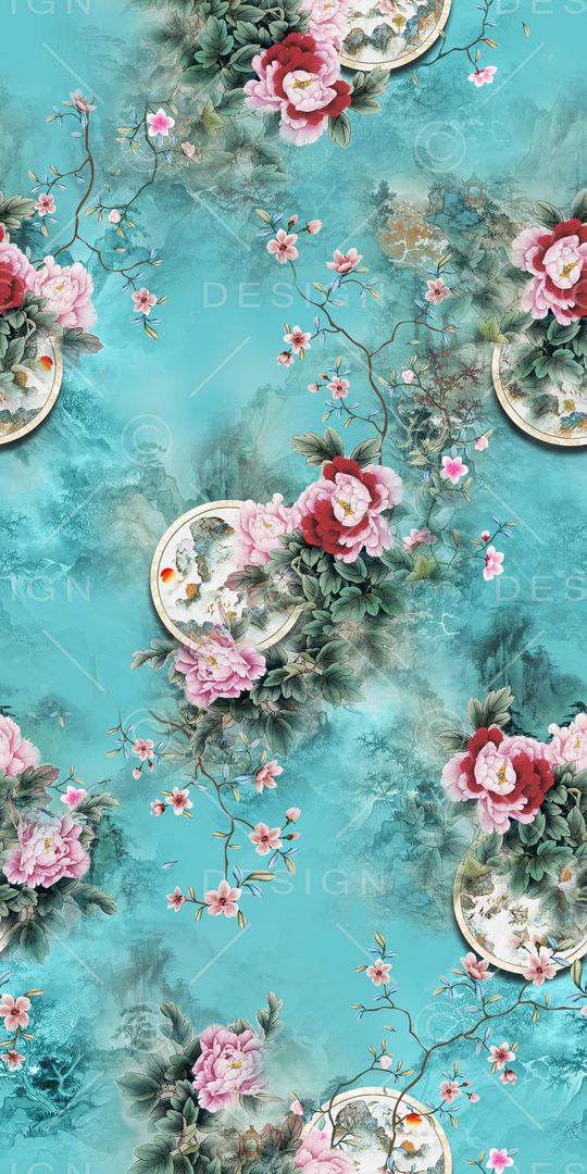 花卉印花华亿平台图片