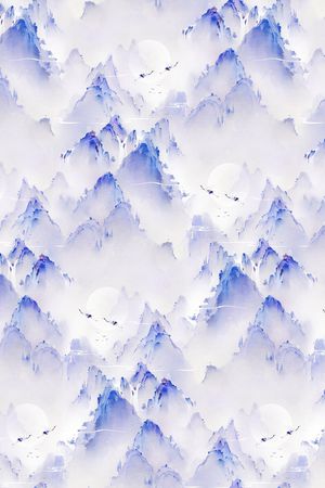 水墨风印花华亿平台图片