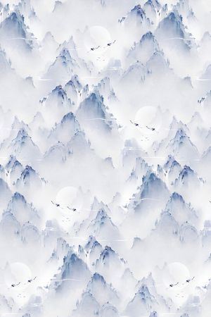 水墨风印花华亿平台图片