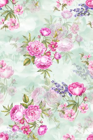 花卉印花华亿平台图片