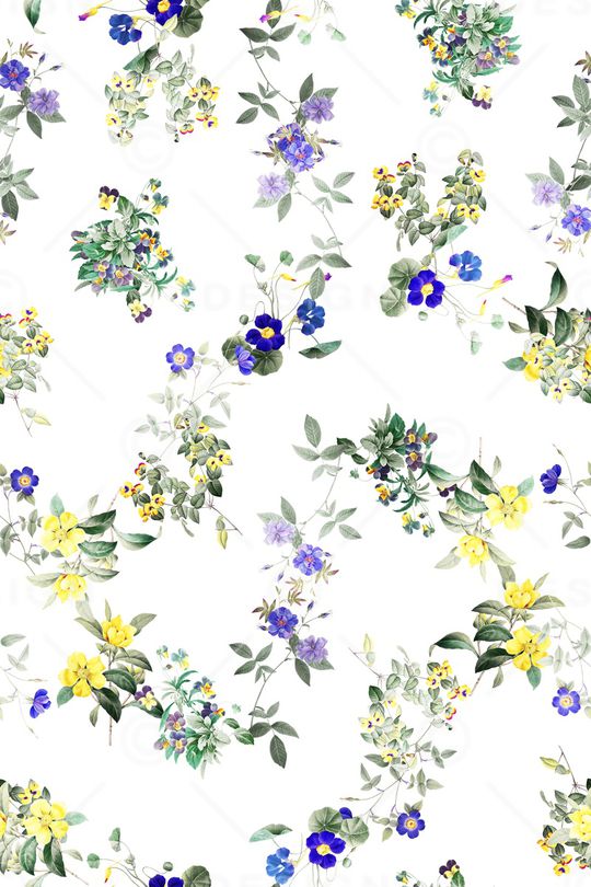 清爽底花卉印花华亿平台图片