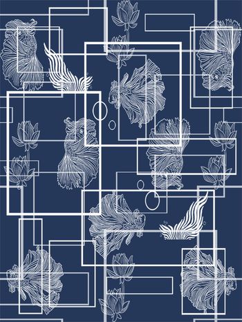 线条印花华亿平台图片