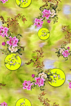 花卉印花华亿平台图片