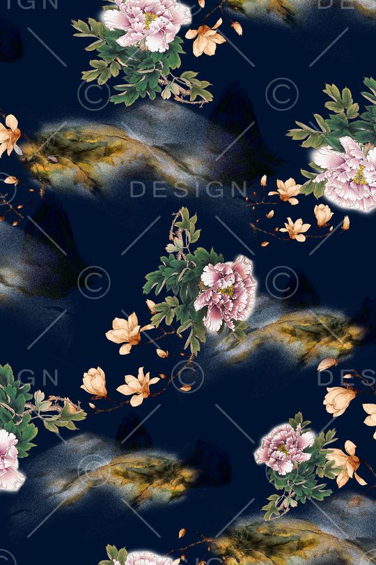 花卉印花华亿平台图片