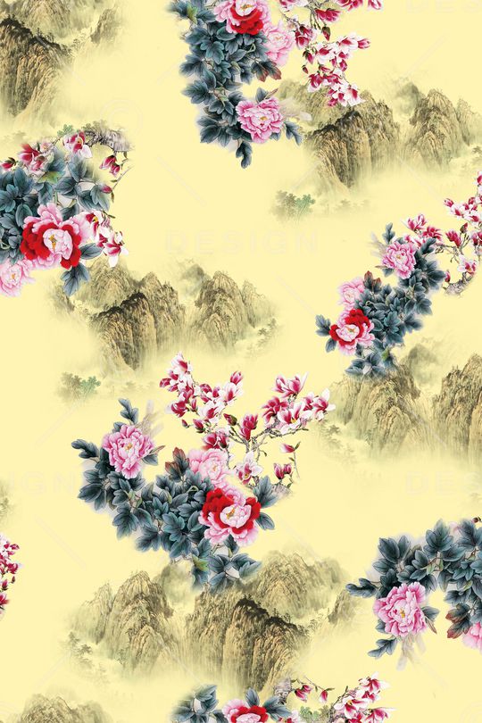 花卉印花华亿平台图片