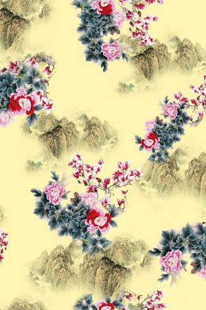 花卉印花华亿平台图片