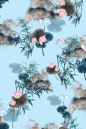 花卉印花华亿平台图片