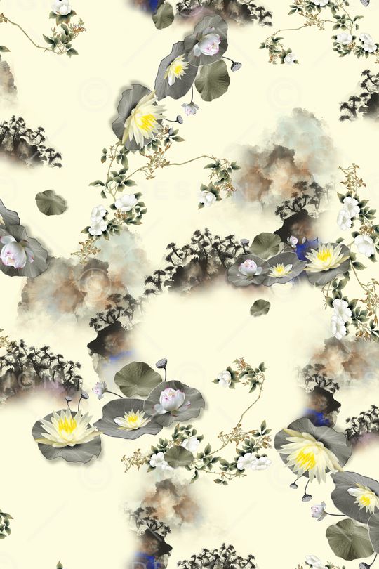 花卉印花华亿平台图片