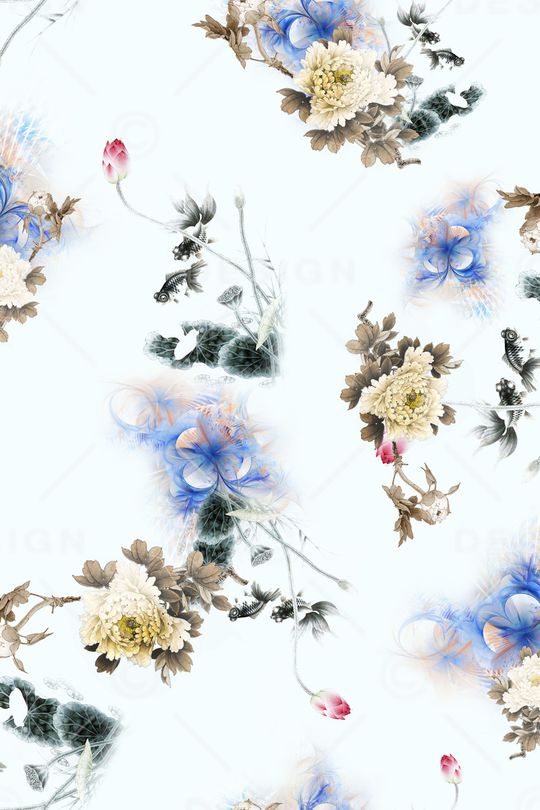 花卉印花华亿平台图片