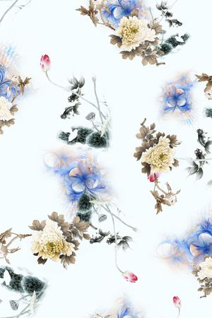 花卉印花华亿平台图片