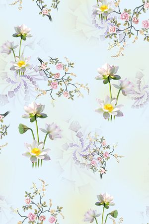 花卉印花华亿平台图片