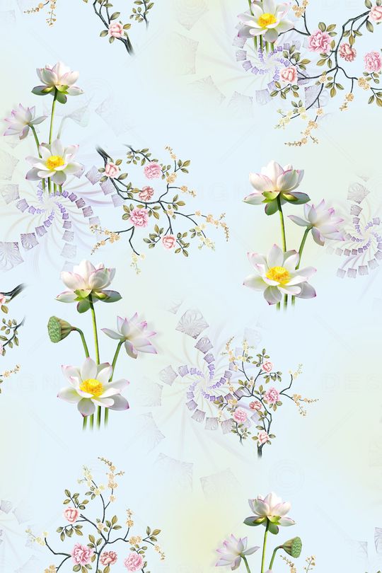 花卉印花华亿平台图片