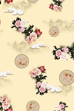 花卉印花华亿平台图片