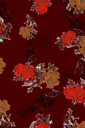 花卉印花华亿平台图片