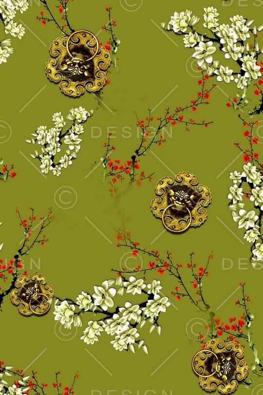 花卉印花华亿平台图片