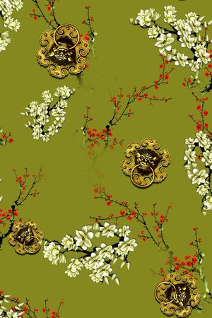 花卉印花华亿平台图片