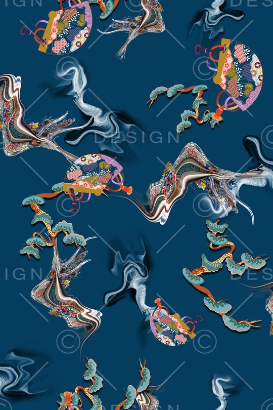 花卉印花华亿平台图片