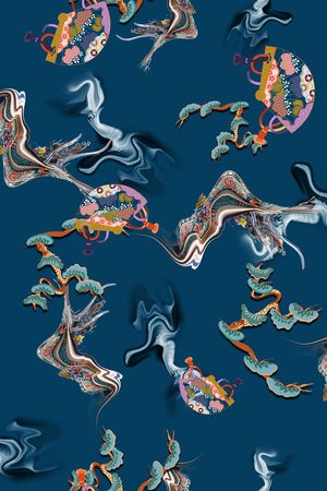 花卉印花华亿平台图片