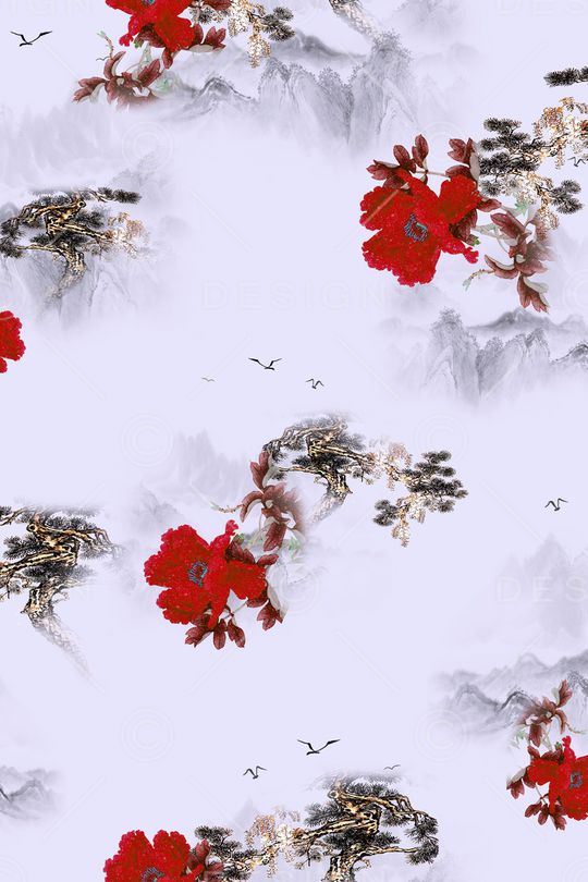 花卉印花华亿平台图片