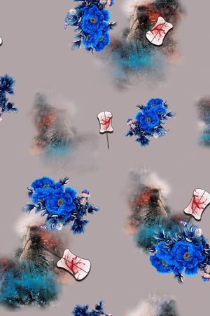 花卉印花华亿平台图片