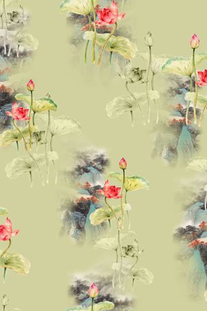 花卉印花华亿平台图片