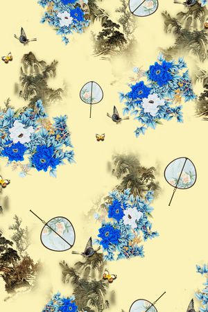 花卉印花华亿平台图片