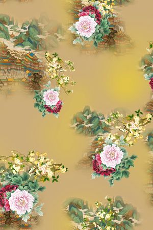 花卉印花华亿平台图片